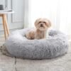 Calming Dog & Cat Bed, Anti-Anxiety Donut Cuddler Warming Cozy Soft Round Bed