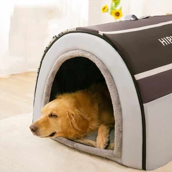 Foldable Winter Warm Dog House Bed for Small and Medium-sized Dogs - Image 2