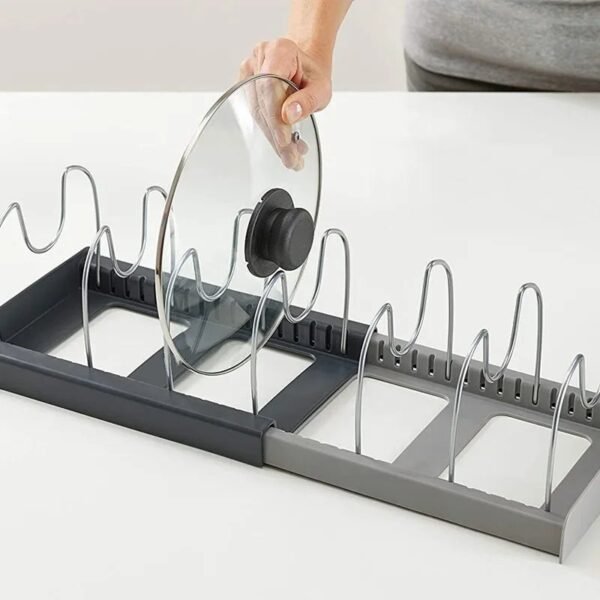 U-Shaped Kitchen Pot Lid and Dish Storage Rack - Image 3